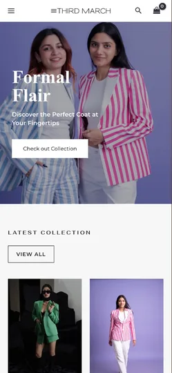Third March mobile website preview